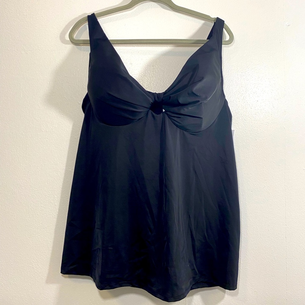 NWT Swim by Cacique Lightly Lined Plunge Tankini Size 46C